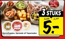 Vomar Voordeelmarkt Alle Borrelhapjes, Spreads of Tapenades aanbieding