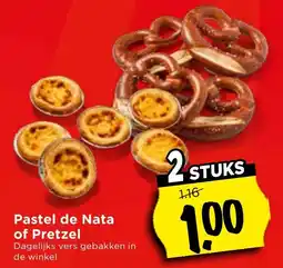 Vomar Voordeelmarkt Pastel de Nata of Pretzel aanbieding