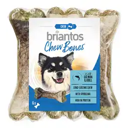 Zooplus Briantos Chew Bones Zalm & Garnalen - 6 x 12cm (330g) aanbieding