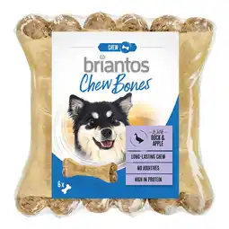Zooplus Briantos Chew Bones Eend & Appel - 6 x 12 cm (330g) aanbieding