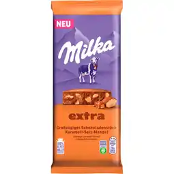 Dekamarkt Milka Chocoladereep salted almond caramel aanbieding