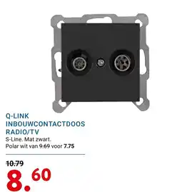 Kluswijs Q-LINK INBOUWCONTACTDOOS RADIO/TV aanbieding