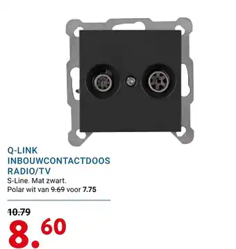 Kluswijs Q-LINK INBOUWCONTACTDOOS RADIO/TV aanbieding