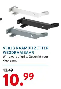 Kluswijs veilig raamuitzetter wegdraaibaar aanbieding