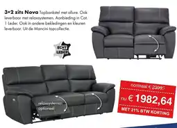 Woonsquare 3+2 zits Nova aanbieding