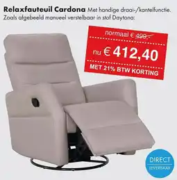 Woonsquare Relaxfauteuil Cardona aanbieding
