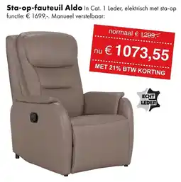 Woonsquare Sta-op-fauteuil Aldo aanbieding