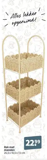 Wibra Rek met manden aanbieding