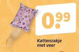 Wibra Kattenzakje met veer aanbieding