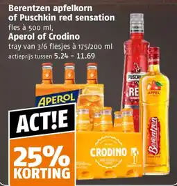 Poiesz Berentzen apfelkorn of Puschkin red sensation aanbieding