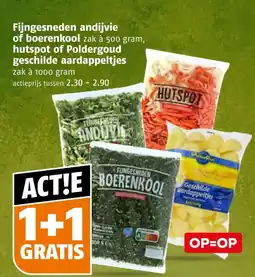 Poiesz Fijngesneden andijvie of boerenkool of hutspot of Poldergoud geschilde aardappeltjes aanbieding