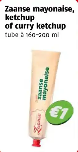 Poiesz Zaanse mayonaise, ketchup of curry ketchup aanbieding