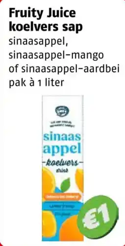 Poiesz Fruity Juice koelvers sap aanbieding