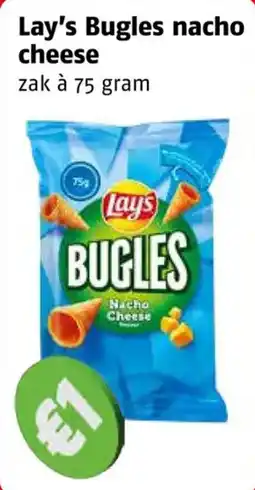 Poiesz Lay's Bugles nacho cheese aanbieding