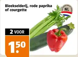 Poiesz Bleekselderij, rode paprika of courgette aanbieding