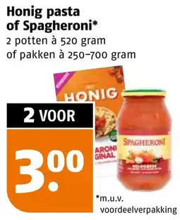 Poiesz Honig pasta of Spagheroni aanbieding
