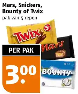 Poiesz Mars, Snickers, Bounty of Twix aanbieding