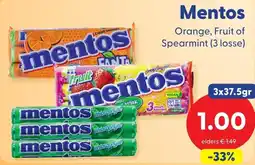 Die Grenze Mentos Orange, Fruit of Spearmint aanbieding