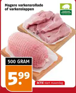 Poiesz Magere varkensrollade of varkensslappen aanbieding