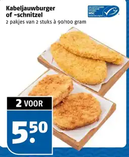 Poiesz Kabeljauwburger of -schnitzel aanbieding