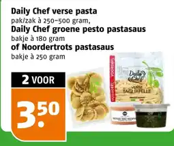 Poiesz Daily Chef verse pasta of Daily Chef groene pesto pastasaus of Noorderrots pastasaus aanbieding