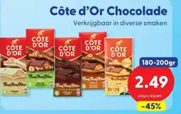 Die Grenze Côte d'Or Chocolade aanbieding
