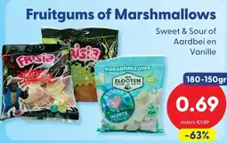 Die Grenze Fruitgums of marshmallows aanbieding