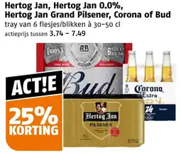 Poiesz Hertog Jan, Hertog Jan 0.0%, Hertog Jan Grand Pilsener, Corona of Bud aanbieding