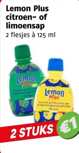 Poiesz Lemon Plus citroen- of limoensap aanbieding
