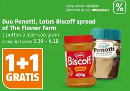 Poiesz Duo Penotti, Lotus Biscoff spread of The Flower Farm aanbieding