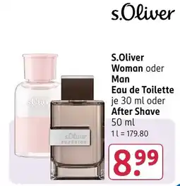 Rossmann DE s.Oliver Woman oder Man aanbieding