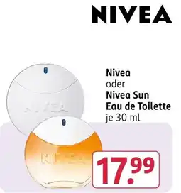 Rossmann DE Nivea Nivea Sun Eau de Toilette aanbieding