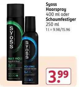 Rossmann DE Syoss Haarspray aanbieding