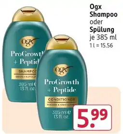 Rossmann DE Ogx Shampoo oder Spülung aanbieding