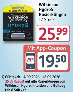 Rossmann DE Wilkinson Hydro5 Rasierklingen aanbieding