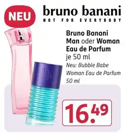 Rossmann DE bruno banani Man oder Woman Eau de Parfum aanbieding