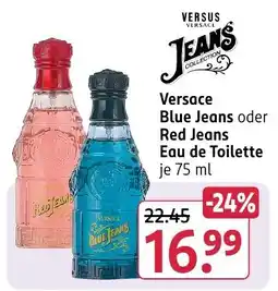 Rossmann DE Versace Blue Jeans oder Red Jeans Eau de Toilette aanbieding