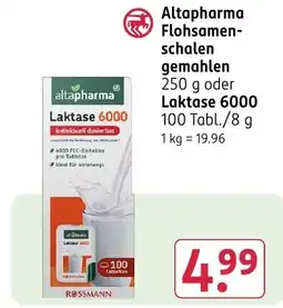 Rossmann DE Altapharma flohsamen schalen gemahlen aanbieding