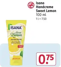 Rossmann DE Isana Handcreme Sweet Lemon aanbieding