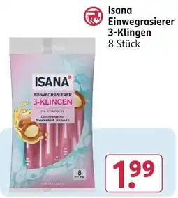 Rossmann DE Isana Einwegrasierer 3-Klingen aanbieding