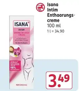 Rossmann DE Isana intim enthaarungs creme aanbieding