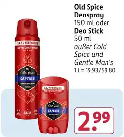 Rossmann DE Old Spice Deospray aanbieding