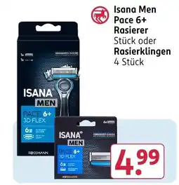 Rossmann DE Isana Men Pace 6+ aanbieding