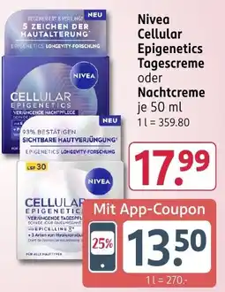 Rossmann DE Nivea Cellular Epigenetics Tagescreme oder Nachtcreme aanbieding
