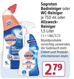 Rossmann DE Sagrotan Badreiniger oder WC-Reiniger aanbieding