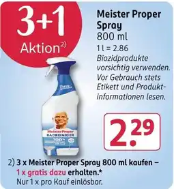 Rossmann DE Meister Proper Spray aanbieding