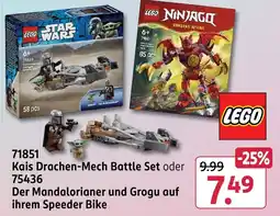 Rossmann DE lego kais drachen-mech battle set oder der mandalorianer und grogu auf ihrem speeder bike aanbieding