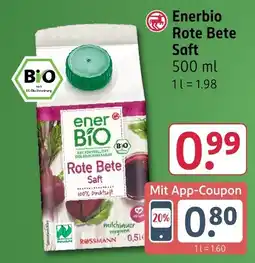 Rossmann DE enerbio rote bete saft aanbieding