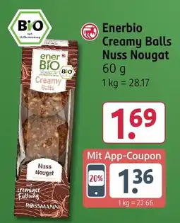 Rossmann DE Enerbio Creamy Balls Nuss Nougat aanbieding