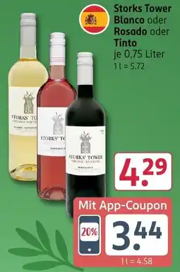 Rossmann DE Storks Tower Blanco oder Rosado oder Tinto aanbieding